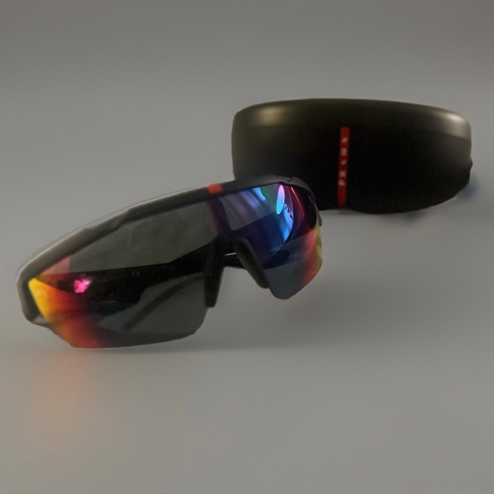 Stylish Black and Red Wearable Tech Glasses